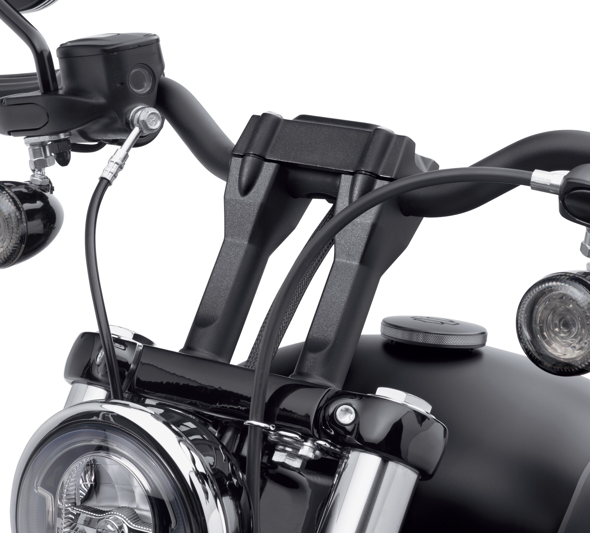 Black Motorcycles 5.5" Handlebar Pullback Riser 1" Bars Mount Clamp For Harley